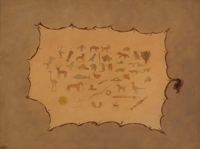 Facsimile of an Ojibbeway Robe, 1861-1869 by George Catlin