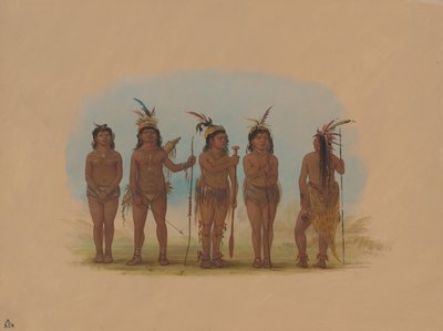 Five Caribbe Indians, 1854-1869 by George Catlin