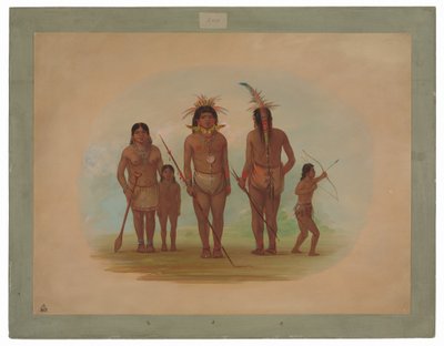 Five Iquito Indians by George Catlin
