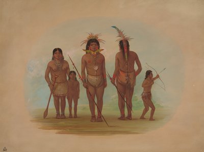 Five Iquito Indians, 1854-1869 by George Catlin