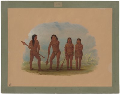 Four Angustura Indians by George Catlin