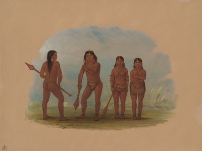 Four Angustura Indians by George Catlin