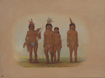 Four Macouchi Indians by George Catlin