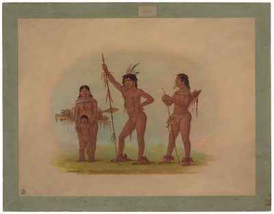 Four Mura Indians by George Catlin