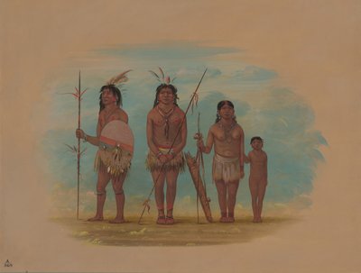 Four Xingu Indians, 1854-1869 by George Catlin