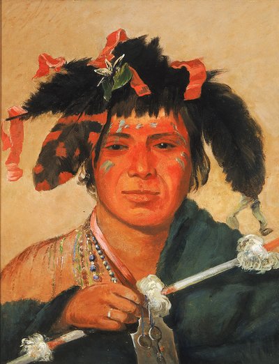 Ko-mán-i-kin-o-haw, Little Whale, a Brave by George Catlin
