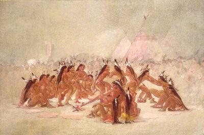 Pipe Dance, Assiniboine, 1835-1837 by George Catlin