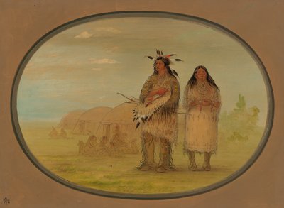 Riccarree Chief and His Wife, 1861-1869 by George Catlin