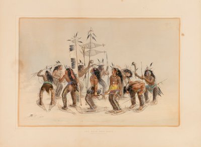 Snowshoe Dance--no. 14 by George Catlin