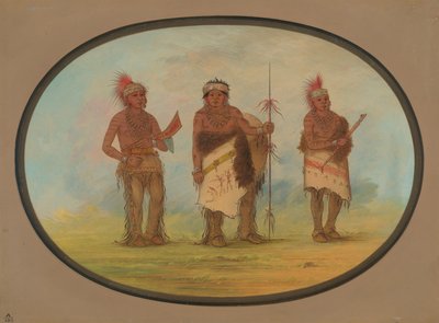 Three Iowa Indians, 1861-1869 by George Catlin
