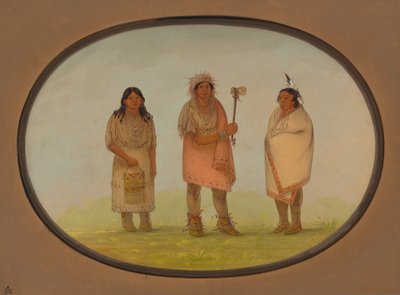 Three Piankeshaw Indians by George Catlin