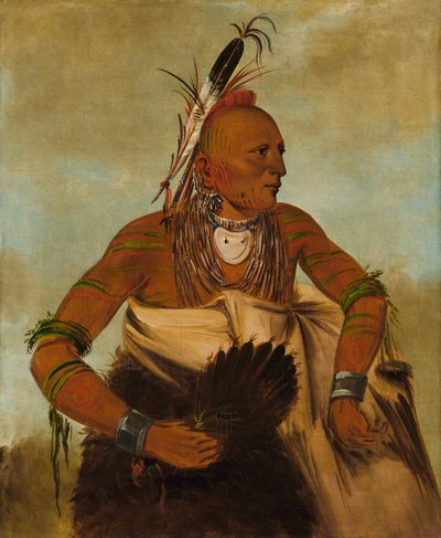 Wa-ho-béck-ee, a Handsome Brave by George Catlin