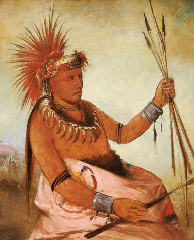 Busy Man, a Brave, 1832 by George Catlin