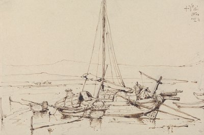 Chinese Boats, 1834 by George Chinnery