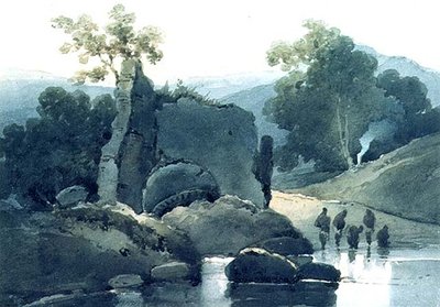 Ruined Tomb with Hindu Ablutions by George Chinnery