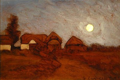 Farmstead by Moonlight by George Clausen