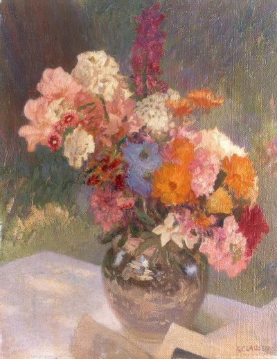 Flowers in a Lustre Vase by George Clausen