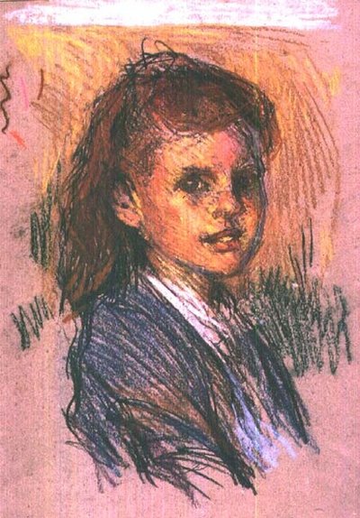 Head of a Girl by George Clausen
