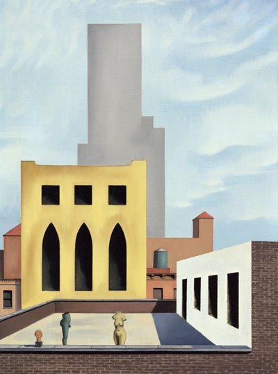 Sculpture on a Roof by George Copeland Ault