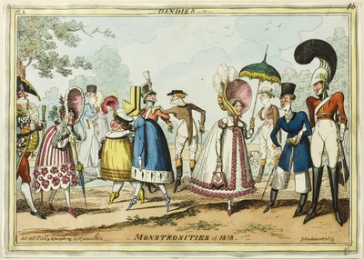 Dandies or Monstrosities of 1818 by George Cruikshank