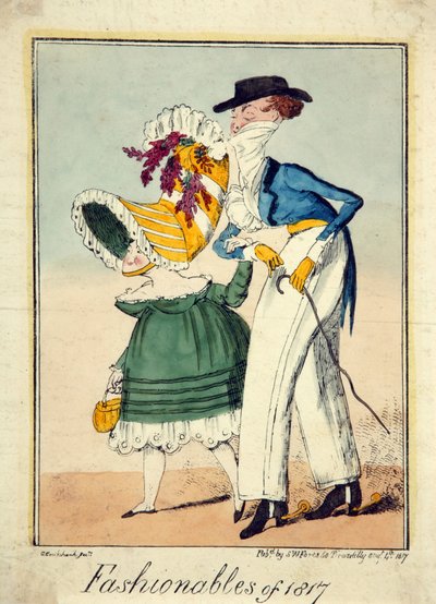 Fashionables of 1817 by George Cruikshank