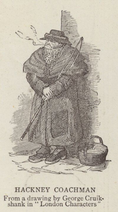 Hackney Coachman by George Cruikshank