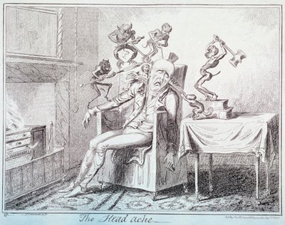 The Head Ache by George Cruikshank