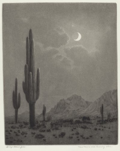 New Moon and Evening Star by George Elbert Burr