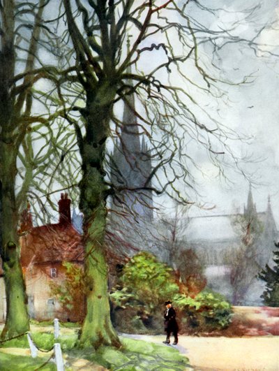 Salisbury Cathedral, Wiltshire by George F Nicholls