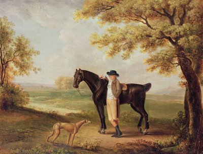 Horse, Rider and Whippet by George Garrard