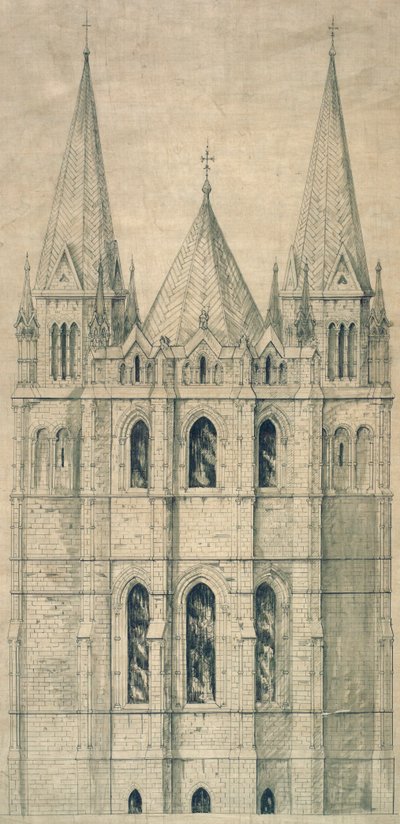 Elevation, c.1860 by George Gilbert Scott