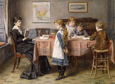 The Lesson by George Goodwin Kilburne