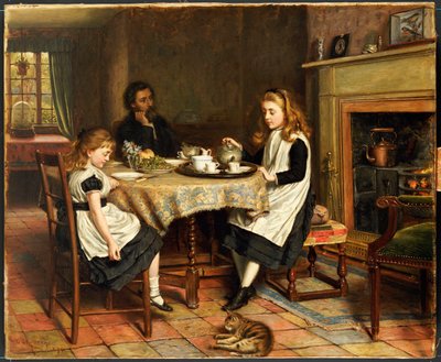 There is no Fireside... by George Goodwin Kilburne