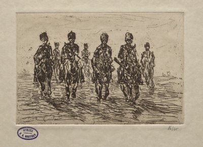 Cavalry Scene by George Hendrik Breitner