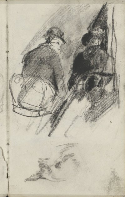 Bird Head and Two Figure Studies by George Hendrik Breitner