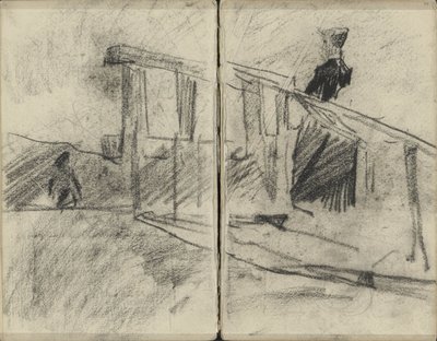 Woman, Possibly on a Bridge by George Hendrik Breitner