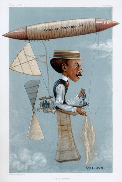 Alberto Santos-Dumont, Brazilian Aviation Pioneer, 1901 by George Hum