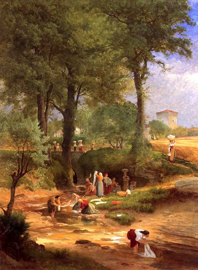 Washing Day near Perugia, Italy by George Inness