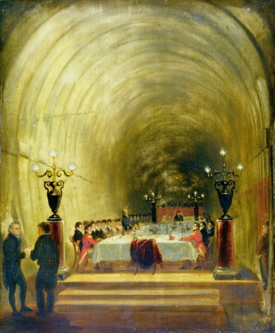 Banquet in the Thames Tunnel, c.1827 by George Jones