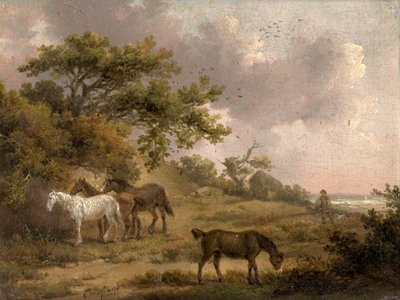 Landscape with Four Horses by George Morland