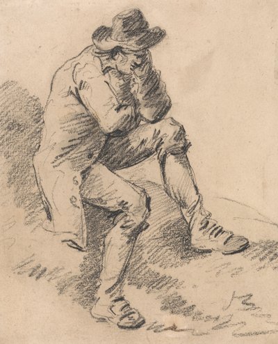 Man Seated on a Bank by George Morland