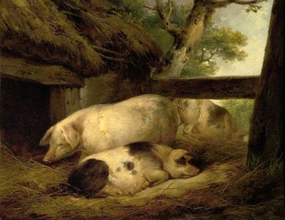 Study of Pigs by George Morland