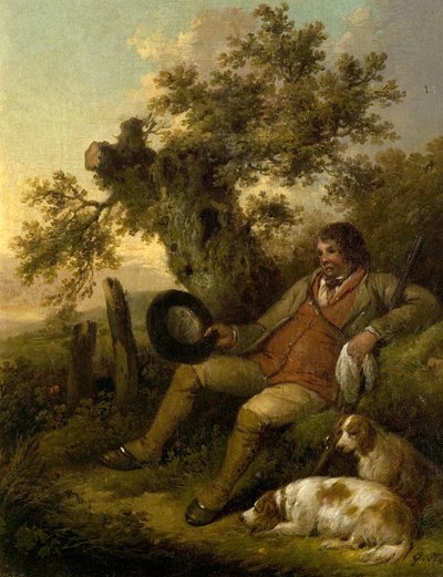 The Sportsman Resting, c.1790 by George Morland
