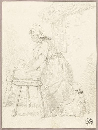 Woman Washing Clothes by George Morland
