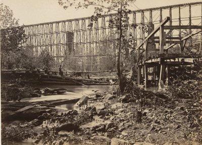 Trestle Bridge at Whiteside by George N. Barnard