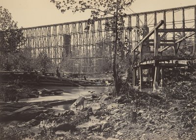 Trestle Bridge at Whiteside by George N. Barnard