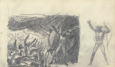 Sketchbook Drawing by George Romney