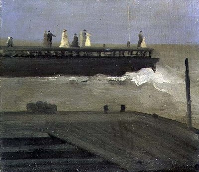 On the Pier by George Sauter