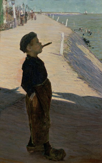 Enjoying Life, Volendam, Zuider Zee by George Sherwood Hunter