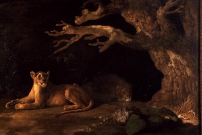A Lion and a Lioness by George Stubbs